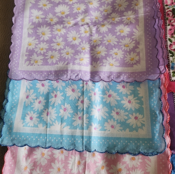 Women's Vintage Floral Print Cotton 48 Handkerchiefs Bulk - Picture 11 of 11